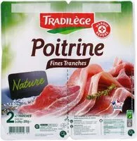 İçindeki şeker miktarı Poitrine nature 2 x 7 fines tranches