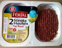 चीनी की मात्रा Steaks hachés Pur Boeuf 5% MG 2x125g