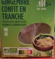 Zuckermenge drin Gingembre confit en tranches