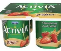 Sokerin määrä sisällä Activia Strawberry & Pineapple Fiber Yogurt