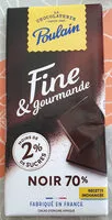 入っている砂糖の量 Fine & Gourmande Noir 70%