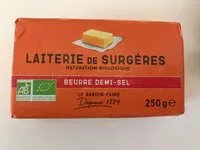 Sucre et nutriments contenus dans Laiterie de surgeres