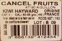 Quantité de sucre dans Kiwi Hayward