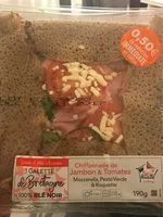 入っている砂糖の量 Galette chiffonnade de jambon et tomates
