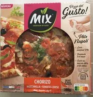 Suhkru kogus sees Pizza chorizo, mozzarella, tomates cerises