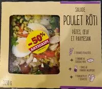 Количество сахара в Salade Poulet Rôti pâtes, oeuf et parmesan