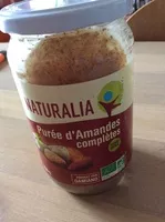 Jumlah gula yang masuk Purée d'amandes complètes