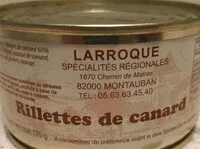 Sucre et nutriments contenus dans Conserverie artisanale larroque