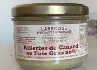 入っている砂糖の量 Rillettes de Canard au Foie Gras
