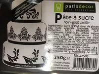 Sucre et nutriments contenus dans Patis decor