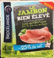 Jumlah gula yang masuk Jambon Bien Élevé taux de sel réduit 4 tranches