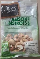 चीनी की मात्रा Noix de cajou grillées BIO