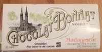 Сахар и питательные вещества в Chocolat bonnat