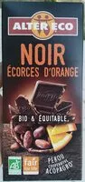चीनी की मात्रा Chocolat noir aux écorces d'orange