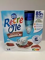 Amount of sugar in RÉCRÉ O'LÉ Goûter laitier Gourdes Chocolat 4x85g