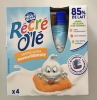 Quantité de sucre dans RÉCRÉ O'LÉ Goûter laitier Gourdes Saveur Biscuit 4x85g