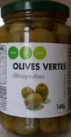 Suhkru kogus sees Olives vertes dénoyautées