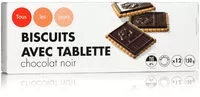İçindeki şeker miktarı Biscuits avec tablette de chocolat noir