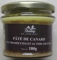 Pate de canard aux trompettes et au foie gras