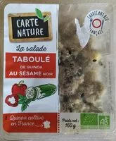 Jumlah gula yang masuk Taboule de Quinoa aux légumes et sésame noir