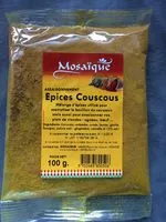 入っている砂糖の量 Épices couscous