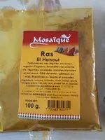 入っている砂糖の量 Ras El Hanout