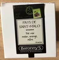 Sucre et nutriments contenus dans Baronny s