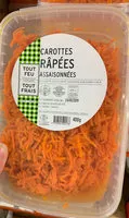 Quantité de sucre dans Carottes Râpées