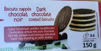 Zuckermenge drin Biscuit nappé chocolat noir