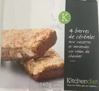 Sokerin määrä sisällä Barre de Céréales aux Noisettes, Amandes sur Talon de chocolat noir