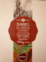Sokerin määrä sisällä BARRES DE CÉRÉALES AUX NOISETTES & AMANDES SUR TALON DE CHOCOLAT NOIR