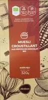 Cantidad de azúcar en Muesli Croustillant aux pépites de chocolat, BIO.