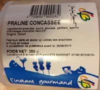 Suhkru kogus sees Praline concassée