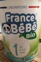 Sucre et nutriments contenus dans France bebe bio