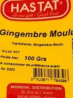 Количество сахара в Gingembre moulu