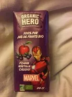 Sucre et nutriments contenus dans Organic hero