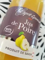 Jumlah gula yang masuk Jus de poire