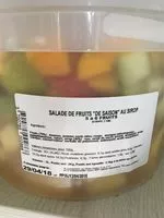含糖量 Salade de fruits "de saison" au sirop - 5 à 6 fruits