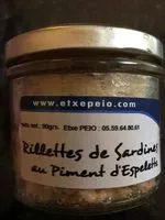 Jumlah gula yang masuk Rillettes de Sardines au Piment d'Espelette