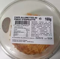 Quantité de sucre dans Chips allumettes au piment d'espelette