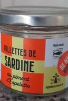 Jumlah gula yang masuk Rillettes de sardine au piment d'Espelette