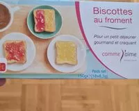 Количество сахара в Biscottes au Froment Comme J'Aime 150g
