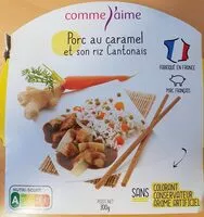 Sugar and nutrients in Comme j aime