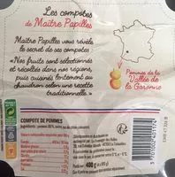 Sucre et nutriments contenus dans Maitre papilles