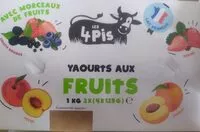 Cantidad de azúcar en Yaourts aux fruits