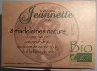 Количество сахара в 8 Madeleines Nature Bio