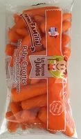 Quantité de sucre dans Baby carottes (format familial)