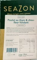 Sokerin määrä sisällä Poulet au thym & chou fleur fondant