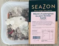 Sokerin määrä sisällä Mijoté d’aubergines au porc fermier hché
