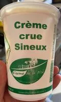 Quantité de sucre dans Crème crue Sineux